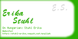 erika stuhl business card